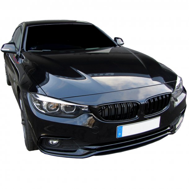 JOM Frontgrill med dobbelt ribbe i blank sort til BMW serie 4 F32/F33/F36 rgang 2013-