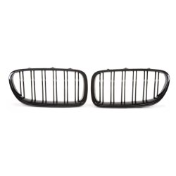 JOM Frontgrill med dobbelt ribbe i blank sort til BMW serie 5 F10/F11/F18 rgang 2010-2015
