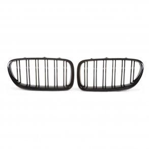 JOM Frontgrill med dobbelt ribbe i blank sort til BMW serie 5 F10/F11/F18 rgang 2010-2015