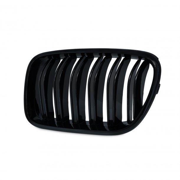 JOM Frontgrill med dobbelt ribbe i blank sort til BMW X3 F25 rgang 2010-2014