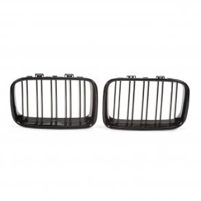 JOM Frontgrill med dobbelt ribbe i blank sort til BMW serie 3 E36 rgang 1990-1996