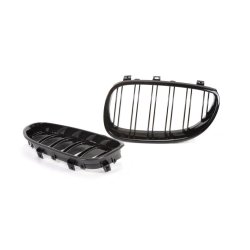 JOM Frontgrill med dobbelt ribbe i blank sort til BMW serie 5 E60 rgang 2003-2010