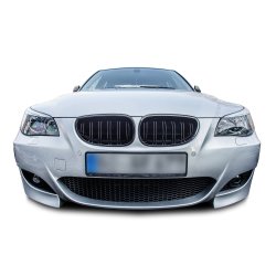 JOM Frontgrill med dobbelt ribbe i blank sort til BMW serie 5 E60 rgang 2003-2010