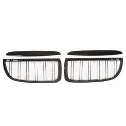 JOM Frontgrill med dobbelt ribbe i blank sort til BMW serie 3 E90 rgang 2005-2008