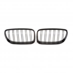 JOM Frontgrill med dobbelt ribbe i blank sort til BMW serie 3 E90 rgang 2008-2011
