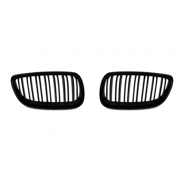 JOM Frontgrill med dobbelt ribbe i blank sort til BMW serie 3 E92 rgang 2006-2010