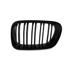 JOM Frontgrill med dobbelt ribbe i blank sort til BMW 3 serie E46 rgang 1999-2003