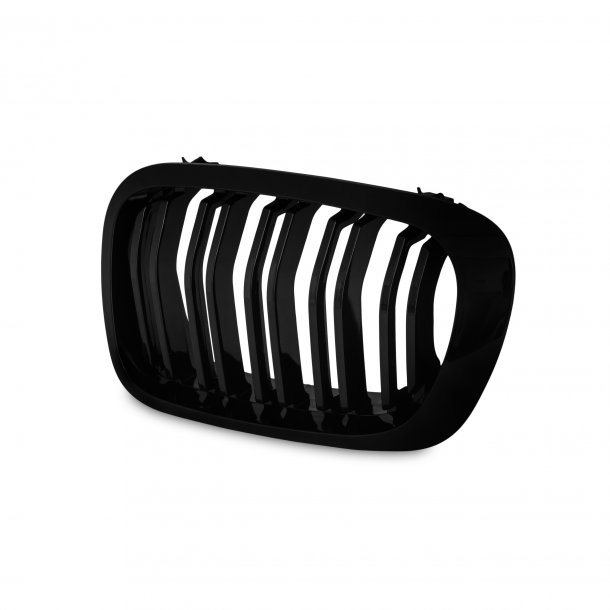 JOM Frontgrill med dobbelt ribbe i blank sort til BMW 3 serie E46 rgang 1999-2003
