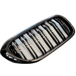 JOM Frontgrill med dobbelt ribbe i blank sort til BMW 5 serie G30/G31 rgang 02.2017-