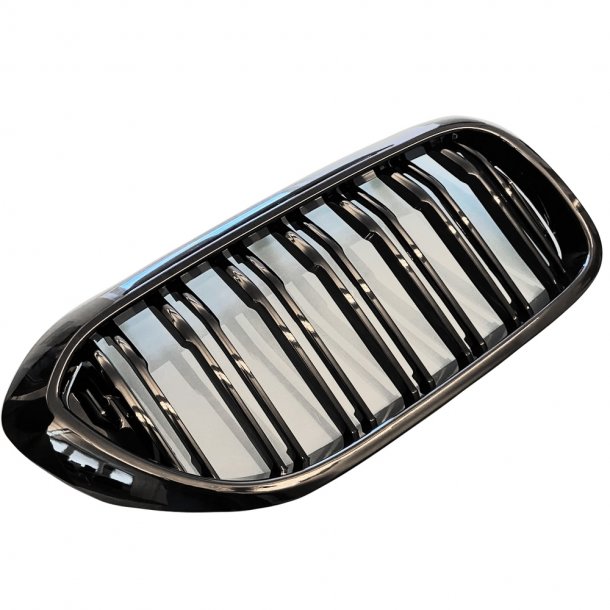JOM Frontgrill med dobbelt ribbe i blank sort til BMW 5 serie G30/G31 rgang 02.2017-