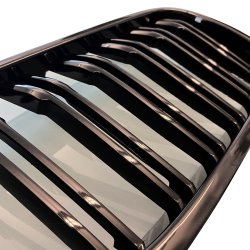 JOM Frontgrill med dobbelt ribbe i blank sort til BMW 5 serie G30/G31 rgang 02.2017-