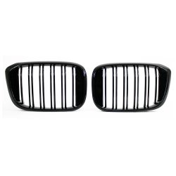 JOM Frontgrill med dobbelt ribbe i blank sort til BMW X3 (G01), 2017-