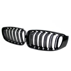 JOM Frontgrill med dobbelt ribbe i blank sort til BMW serie 3 F34 GT, 2013-