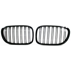 JOM Frontgrill med dobbelt ribbe i blank sort hjglans til BMW 7-serie (F01), 20082015