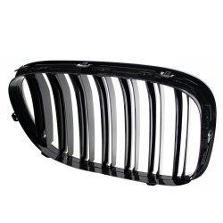 JOM Frontgrill med dobbelt ribbe i blank sort hjglans til BMW 7-serie (F01), 20082015