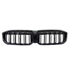 JOM Frontgrill dobbelt ribbe hjglans sort til BMW 3 serie G20/G21 LCI, 07.2022-