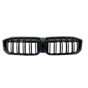 JOM Frontgrill dobbelt ribbe hjglans sort til BMW 3 serie G20/G21 LCI, 07.2022-