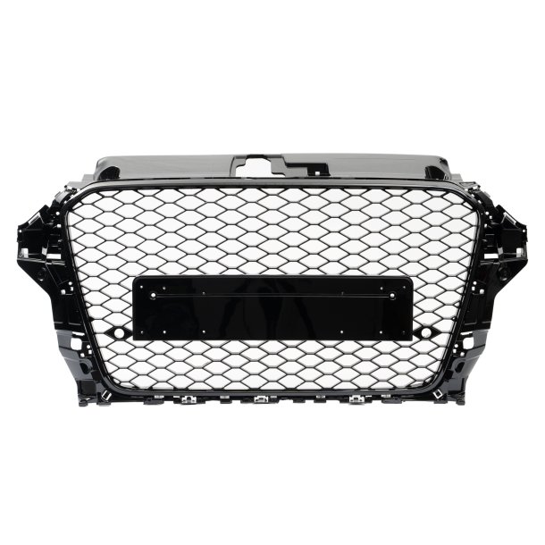 JOM Frontgrill honeycomb i blank sort til Audi A3 8V �rgang 2012-2016