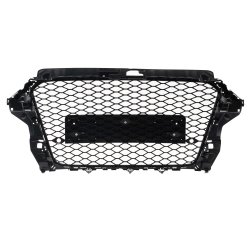 JOM Frontgrill honeycomb i blank sort til Audi A3 8V �rgang 2012-2016