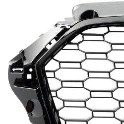JOM Frontgrill honeycomb i blank sort til Audi A3 8V rgang 2017-2018
