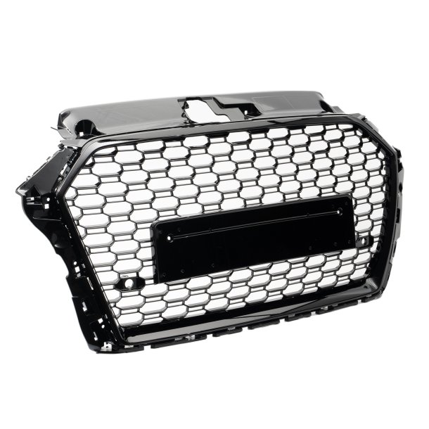 JOM Frontgrill honeycomb i blank sort til Audi A3 8V rgang 2017-2018