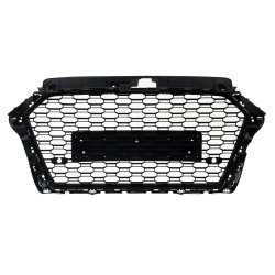 JOM Frontgrill honeycomb i blank sort til Audi A3 8V rgang 2017-2018