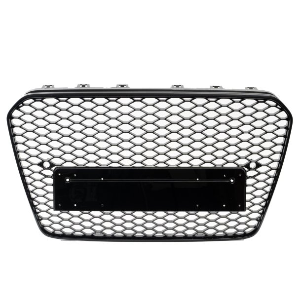 JOM Frontgrill honeycomb i blank sort til Audi A5 8F rgang 2013-2016