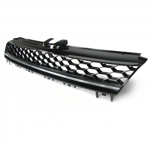JOM Frontgrill med honeycomb gitter i sort/krom til VW Golf 7 rgang 08.2012- - uden logo