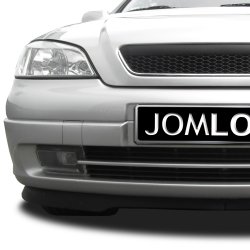 JOM Frontgrill sports look med diamant look i blank sort/krom til Opel Astra G - uden logo