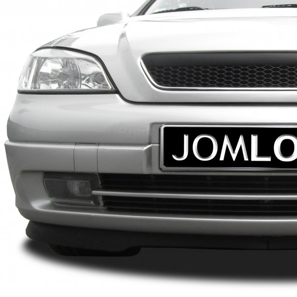 JOM Frontgrill sports look med diamant look i blank sort/krom til Opel Astra G - uden logo