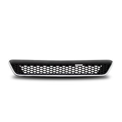 JOM Frontgrill sports look med diamant look i blank sort/krom til Opel Astra G - uden logo