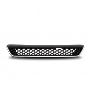 JOM Frontgrill sports look med diamant look i blank sort/krom til Opel Astra G - uden logo