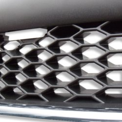 JOM Frontgrill sports look med diamant look i blank sort/krom til Opel Astra G - uden logo