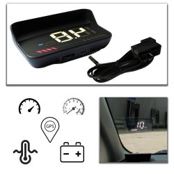 Universal HUD Head-Up Display OBD 2 + GPS Dual System bil speedometer til forrude