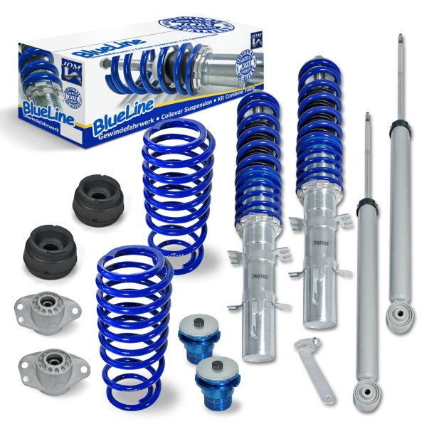 Blue Line - Gevindundervogn inkl. trnlejer til Audi A3 8L 1.6, 1.8, 1.8T, 1.9TDi - rgang 1996-2003