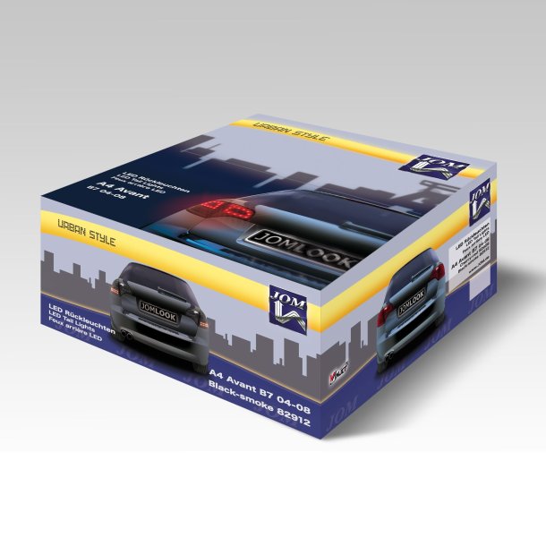 LED baglygter sort til Audi A4 Avant B7, rgang 2004-2008