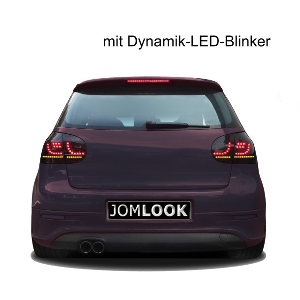 LED baglygter mrk sort til VW Golf 5 rgang 2003-2008 - Dynamisk