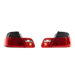 LED baglygter klar glas sort/rd til BMW E46 3 serie, Cabrio, rgang 04.2000-03.2003