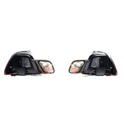 LED baglygter klar glas sort/rd til BMW E46 3 serie, Cabrio, rgang 04.2000-03.2003