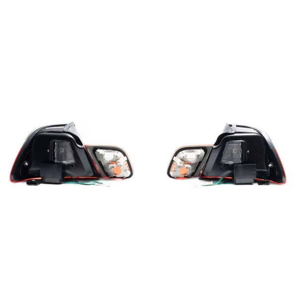 LED baglygter klar glas sort/rd til BMW E46 3 serie, Cabrio, rgang 04.2000-03.2003