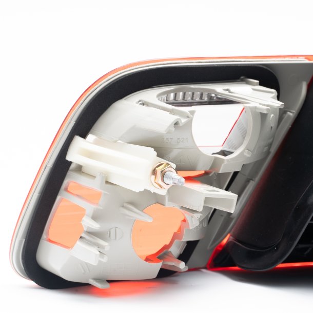LED baglygter klar glas sort/rd til BMW E46 3 serie, Cabrio, rgang 04.2000-03.2003