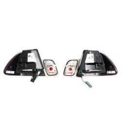 LED baglygter klar glas rd/hvid til BMW E46 3 serie, Sedan, rgang 2001-2005