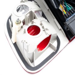 LED baglygter klar glas rd/hvid til BMW E46 3 serie, Sedan, rgang 2001-2005