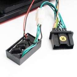 LED baglygter klar glas rd/hvid til BMW E46 3 serie, Sedan, rgang 2001-2005