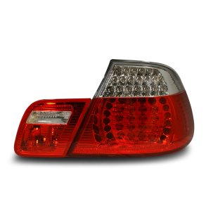 LED baglygter klar glas hvid/rd til BMW E46 3 serie, Cabrio, rgang 04.2000-03.2003