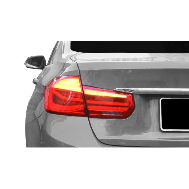 LED baglygter med dynamisk LED blink, klar rd til BMW F30 3 serie, Sedan, rgang 2011-2019