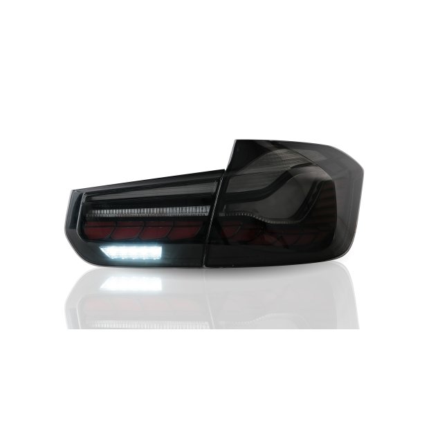 OLED/LED baglygter med dynamisk LED blink, rgfarvet til BMW F30 3 serie, Sedan, rgang 2011-2019