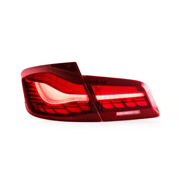 OLED/LED baglygter med dynamisk LED blink, klar rd til BMW F10 5 serie, Sedan, rgang 2010-2017