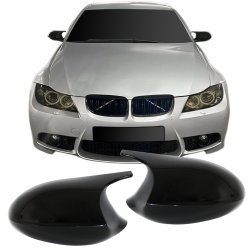 Spejlcover st i blank sort til BMW 3 serie E90/E91, 2005-2008, E92/ E93, 2006-2010