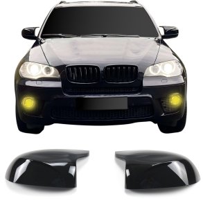 Spejlcover st i blank sort til BMW X5 (E70), X6 (E71), 2006-2013